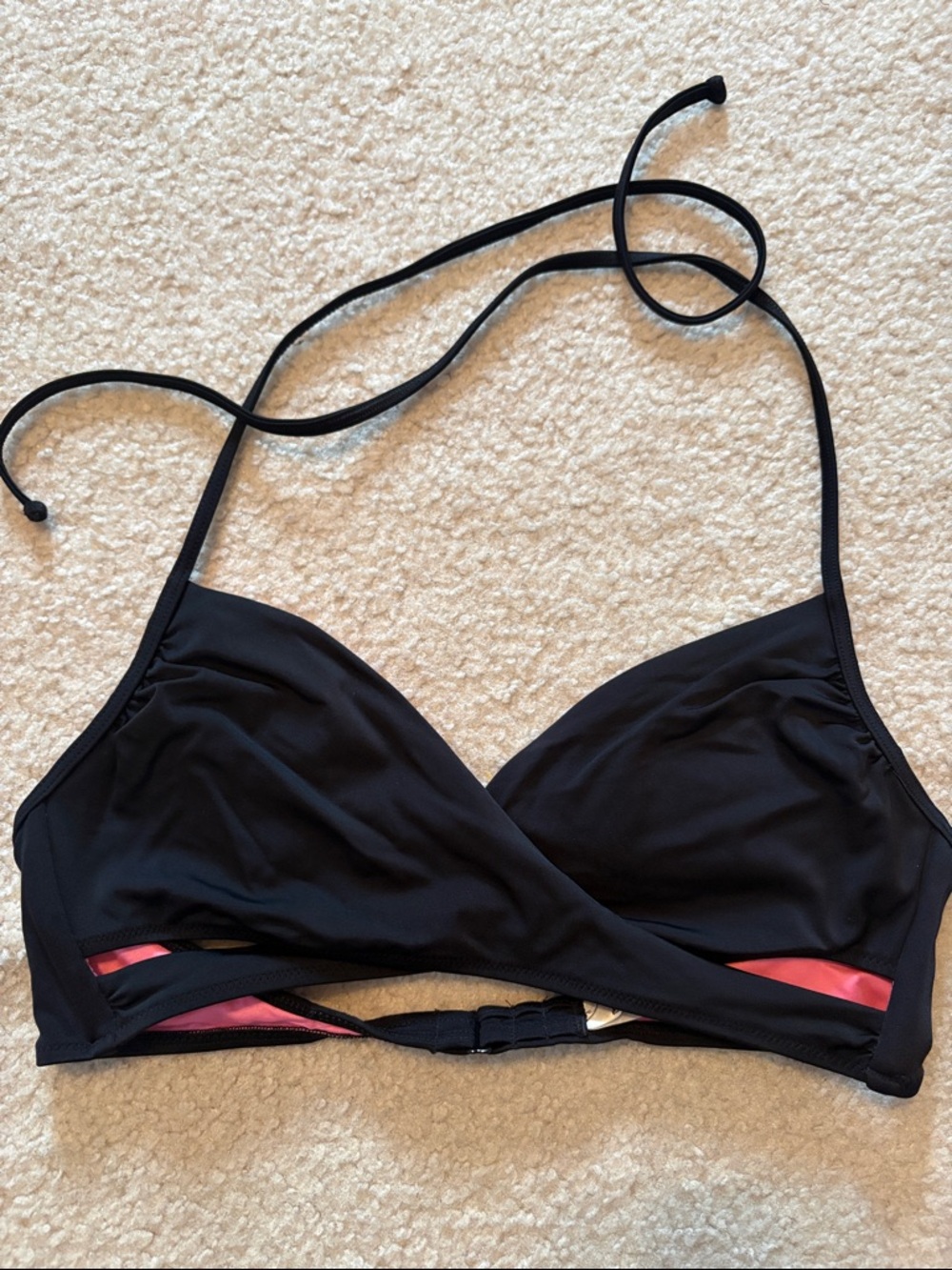 Black Halter Bikini Top